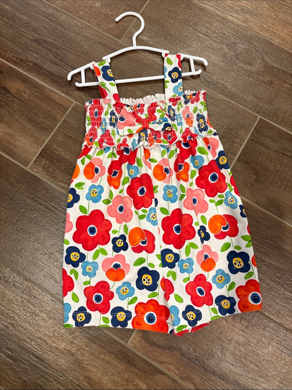 Mayoral Toddler Floral Smocked Romper